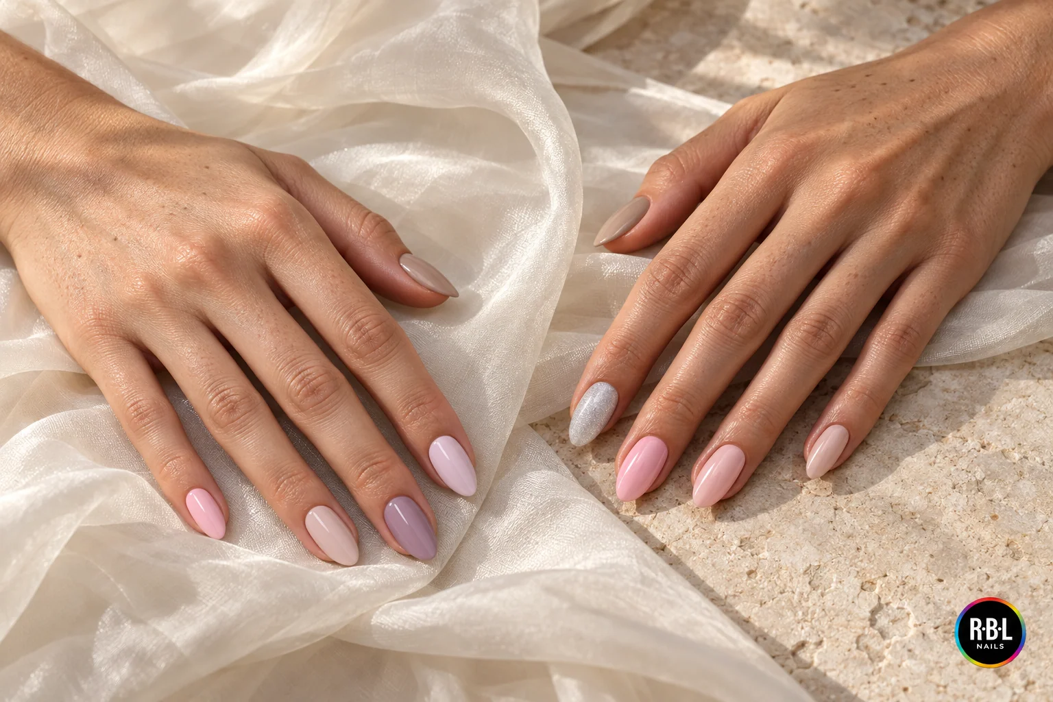 Manicure ispirata alla palette Atelier Veils