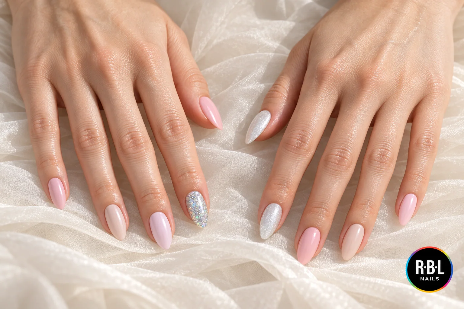 Manicure ispirata alla palette Bridal Edit