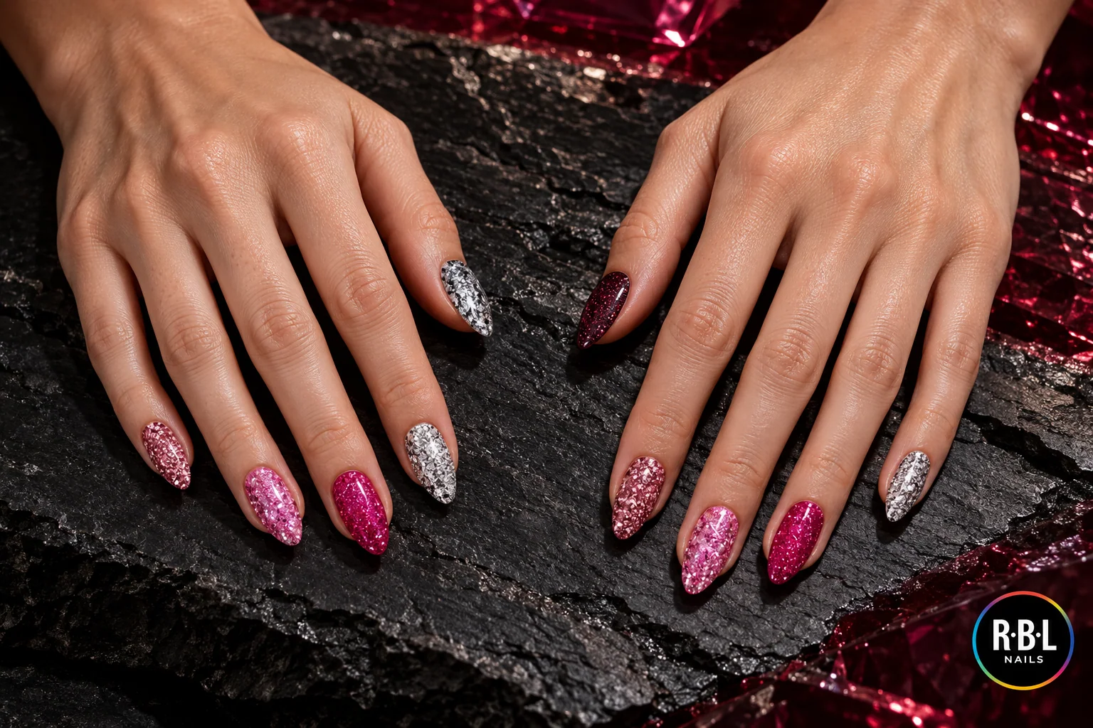 Manicure ispirata alla palette Crushed & Shard