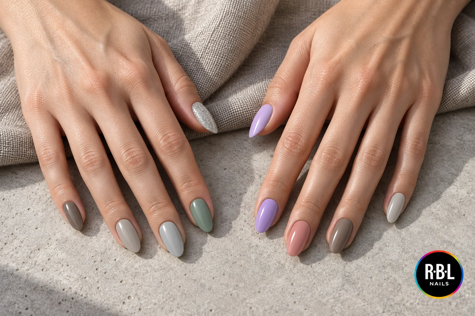 Manicure ispirata alla palette Quiet Hours