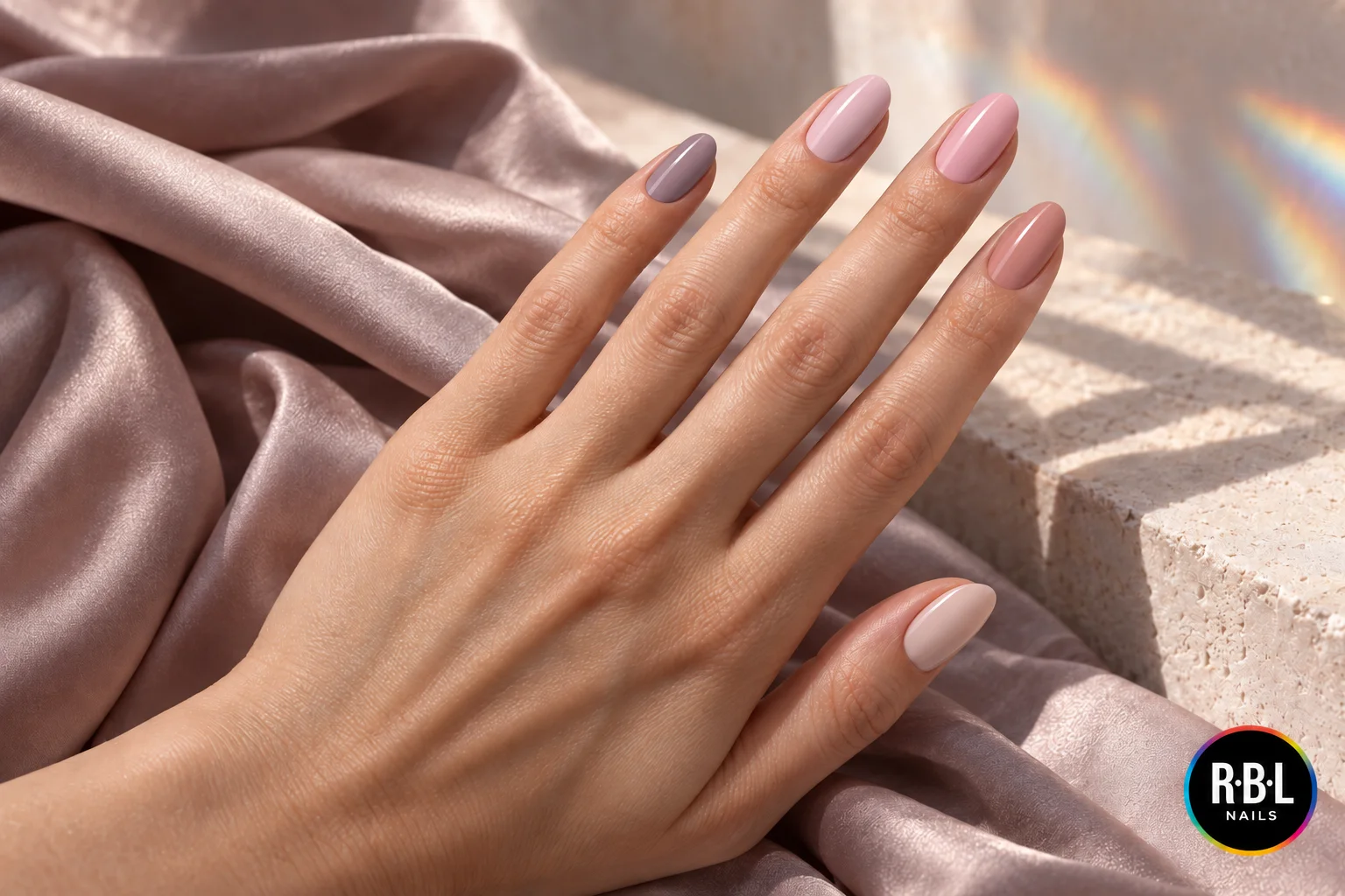 Interpretazione della palette Rosa in Polvere sulle mani