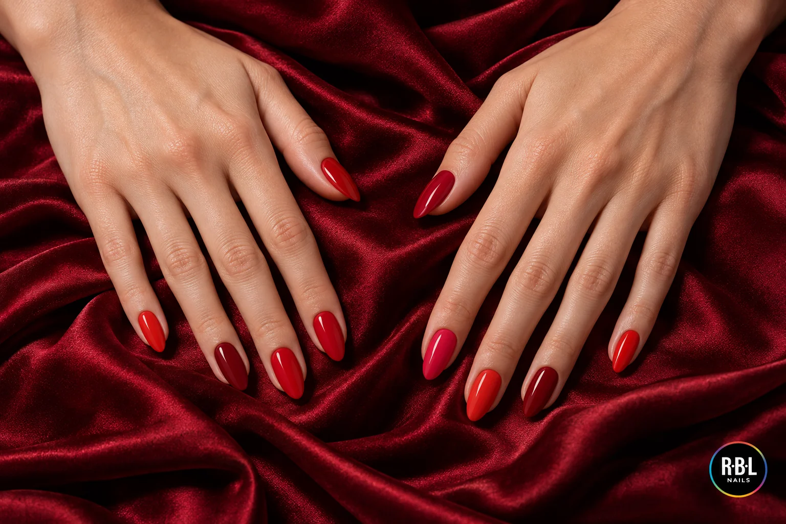 Manicure ispirata alla palette Signal Red